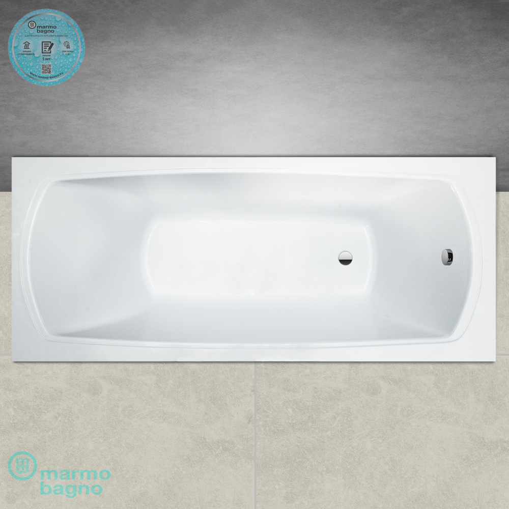 Ванна из литьевого мрамора Marmo Bagno Элза 170х75