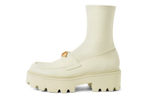 CHARLES&KEITH Small Ck PU Ankle Boots 5.1cm Women"s Black/Chalk White/BLACK TEXTURED Black Textured
