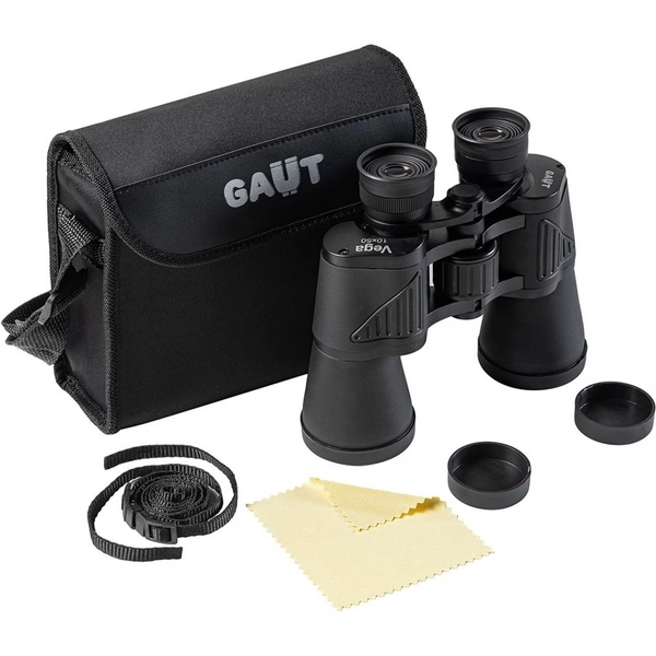 Бинокль GAUT Vega 10x50, Porro-призмы BK7, цвет чёрный