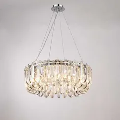 Люстра подвесная NewRgy NW052-ф600*H200(1200) CHROME, 8×15 Вт, хромированная