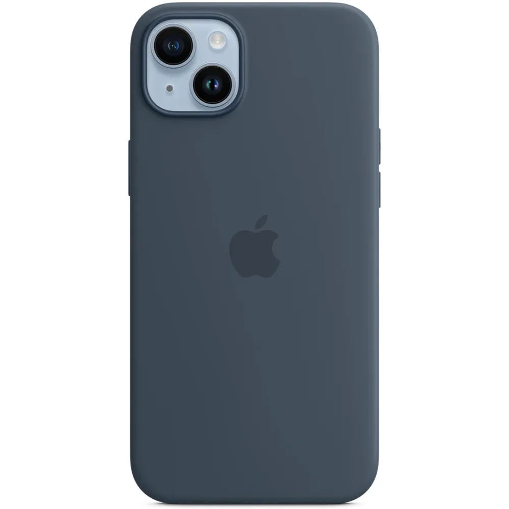 Силиконовый чехол с поддержкой MagSafe Apple Silicone Case для iPhone 14 Plus, Storm Blue (Штормовое небо)