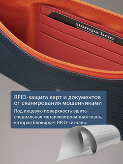 815 R - Портмоне-клатч с RFID защитой