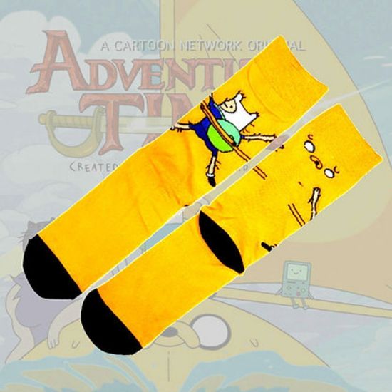 Носки Adventure Time "Финн обнимашки", р-р 40-46 (желтый)