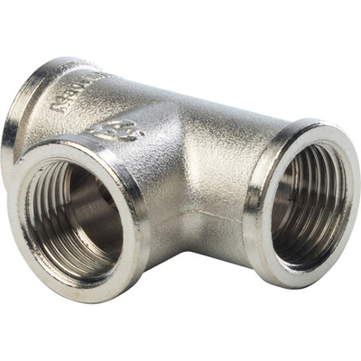 Тройник STOUT ВВ 1/2" никель