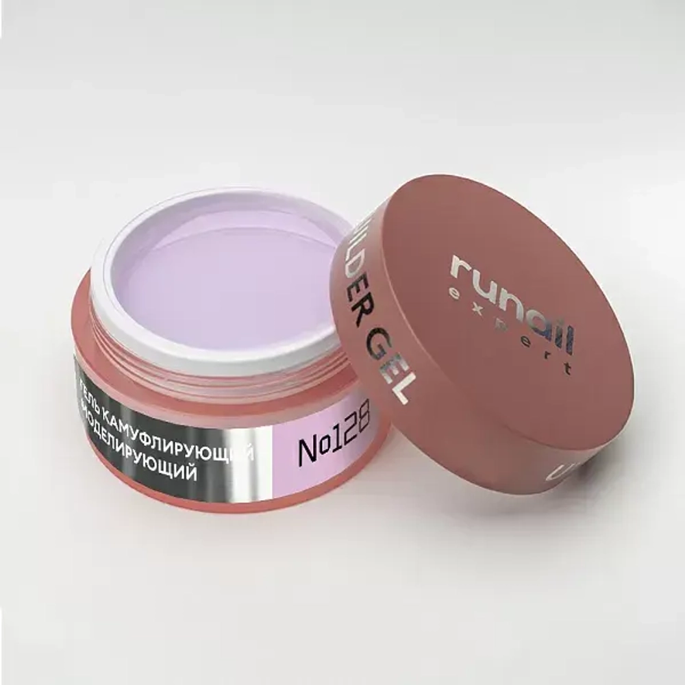 Runail Expert Гель моделирующий UV BUILDER GEL №128 нежно-лавандовый, 15г банка