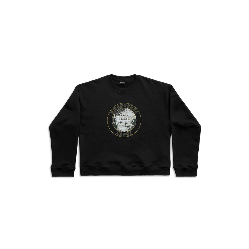 CAPRI CROPPED SWEATSHIRT OVERSIZED LOOSE