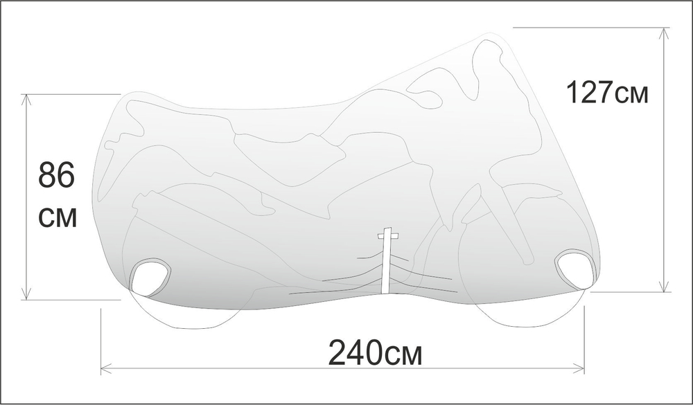 Чехол мото REXWEAR L (мотоцикл спорт, дорожн), синий