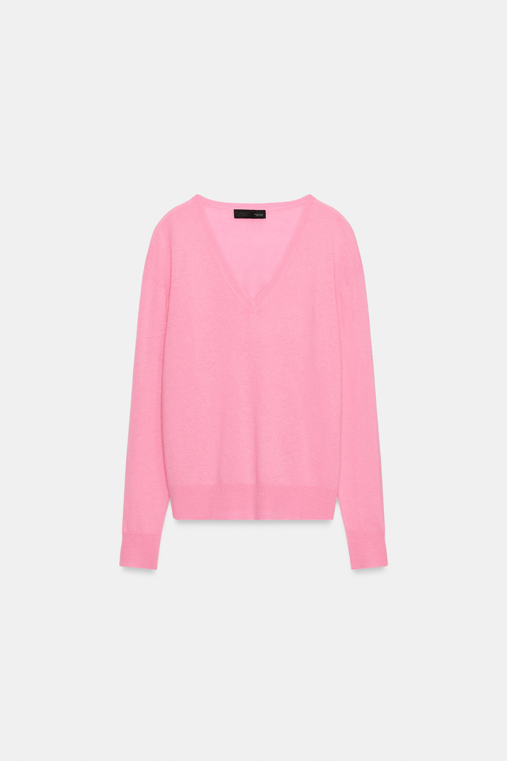 СВИТЕР ИЗ 100% ШЕРСТИ С V-ОБРАЗНЫМ ВЫРЕЗОМ — ZARA