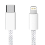Кабель USB "WALKER" C860, 30W, Type-C-Lightning, поддержка PD, нейлон, белый