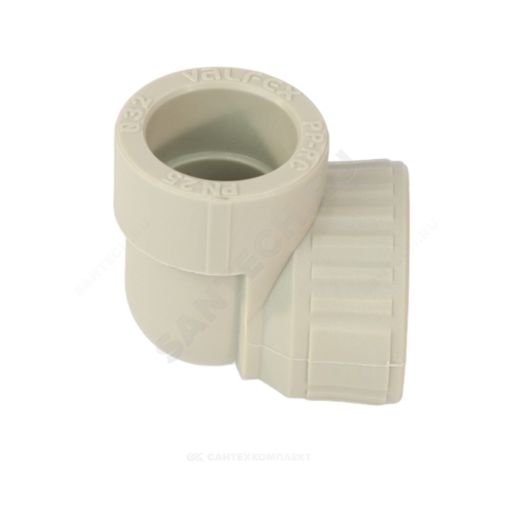 Угольник PP-R комбинированный серый Дн 20х1/2" ВР VALFEX 10125020Г