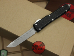 Нож Microtech Makora T/E - черная рукоять , светлый клинок и фурнитура