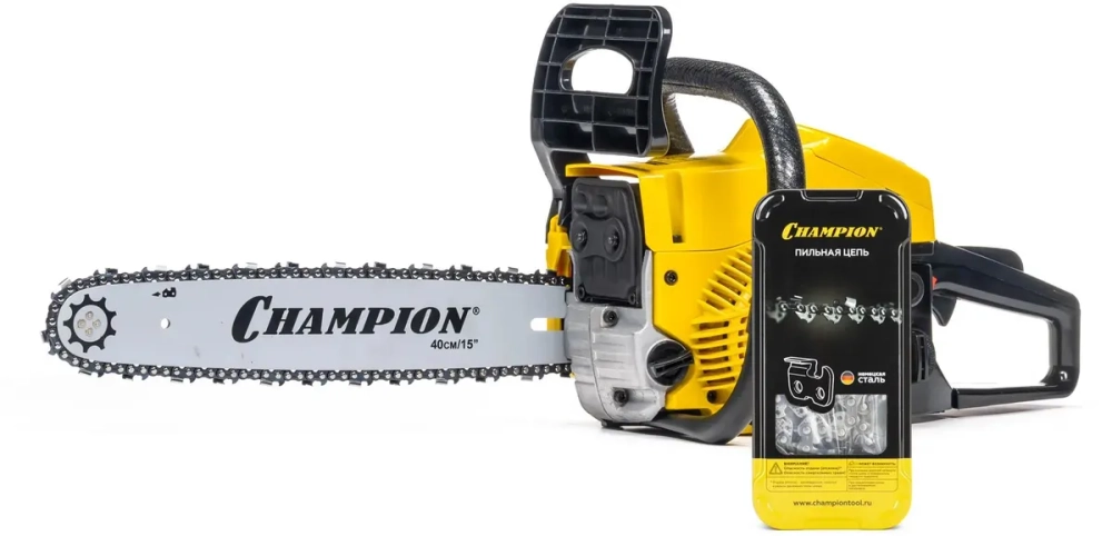 Бензопила Champion CPN246 + доп цепь 1900Вт