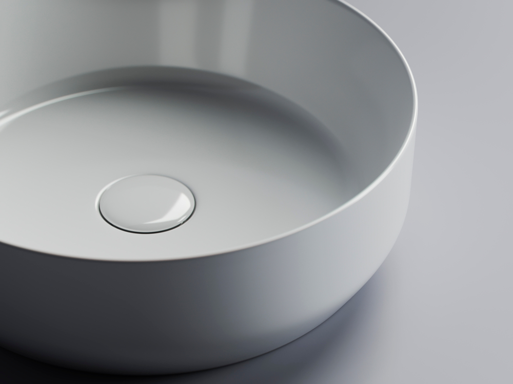 Умывальник чаша накладная круглая Ceramicanova Элемент (Element) 390x390x120мм CN6022