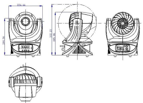 PR Lighting XLED 250 Spot