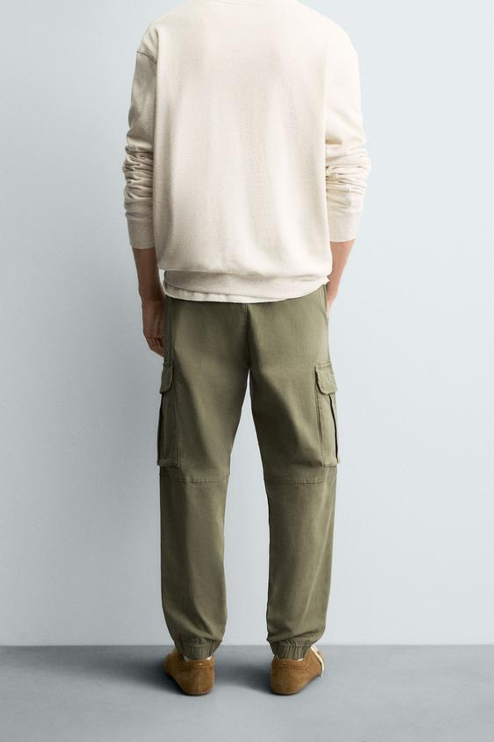 ZARA БРЮКИ КАРГО SLIM FIT, ХАКИ