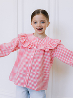 Блузка в клетку, Розовый