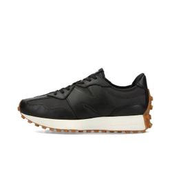 alt="New Balance 327 Black Phantom WS327LB женские полностью черные вид сбоку на белом фоне"
