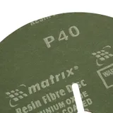 Круги фибровые 5 шт, Р 40, 180 х 22 mm Matrix — фото 3