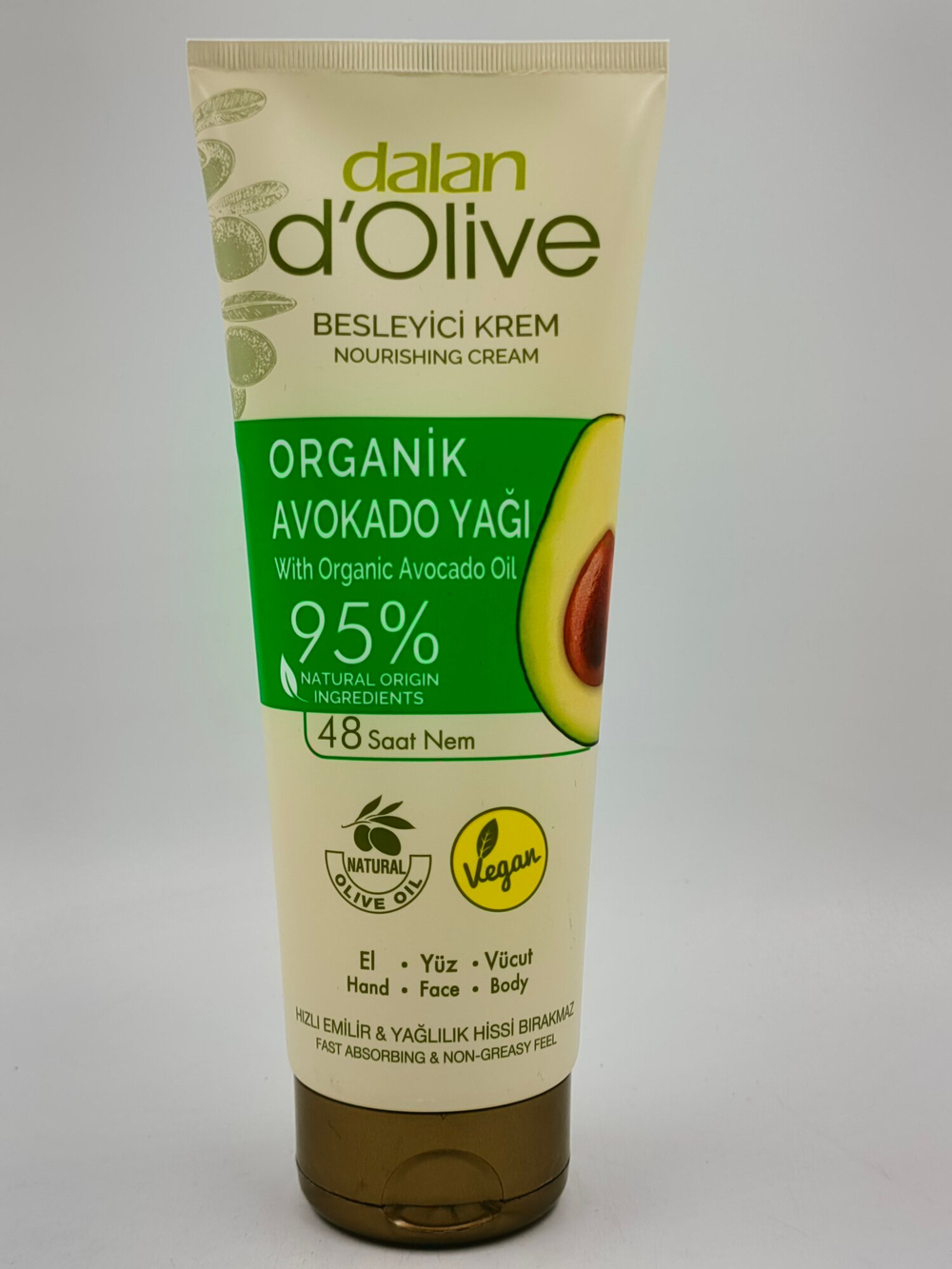 Питательный крем Dalan d'Olive для рук и тела с  маслом авакадо 250 мл (Турция)