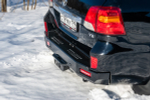 Бампер силовой задний Toyota Land Cruiser 200 2007-2012 с квадратом под фаркоп и фонарями, стандарт РИФ
