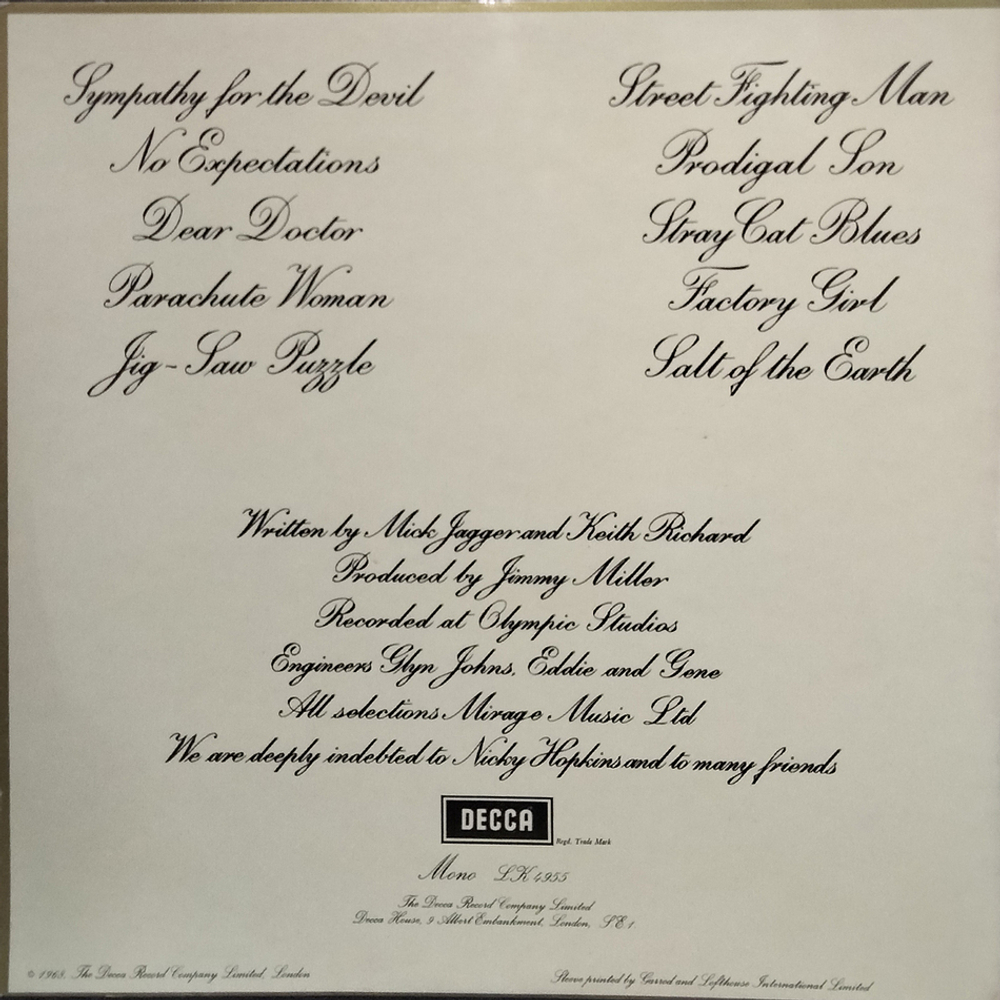 The Rolling Stones / Beggars Banquet (LP)