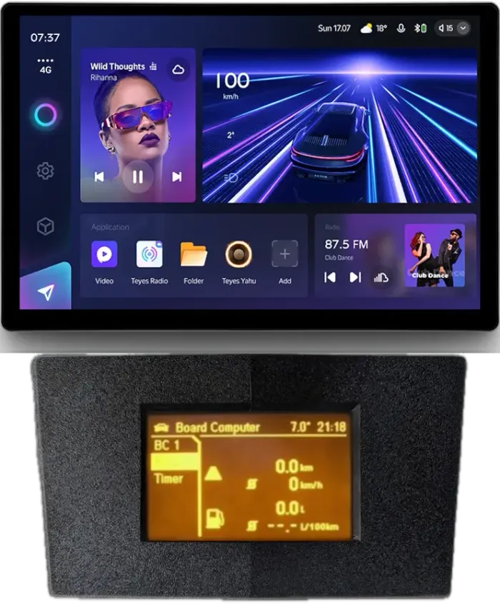 Магнитола для Opel Antara 2006-2015 (перенос БК вниз, черная) - Teyes CC3-2K монитор 13", QLED+2K, Android 10, Быстрая, 4G SIM-слот, CarPlay