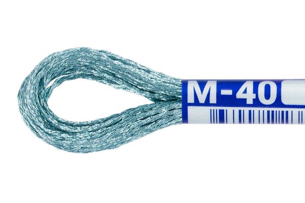 Мулине Gamma полиэстер 100%, цв.М-40 св.голубой, 12 мотков по 6 метров