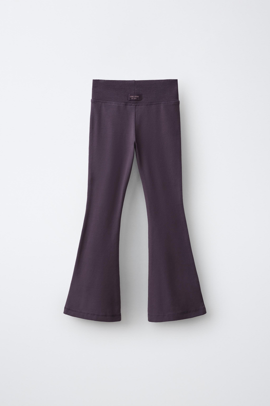 ZARA ОДНОТОННЫЕ ЛЕГИНСЫ FLARE, ЦВЕТ МАЛЬВЫ