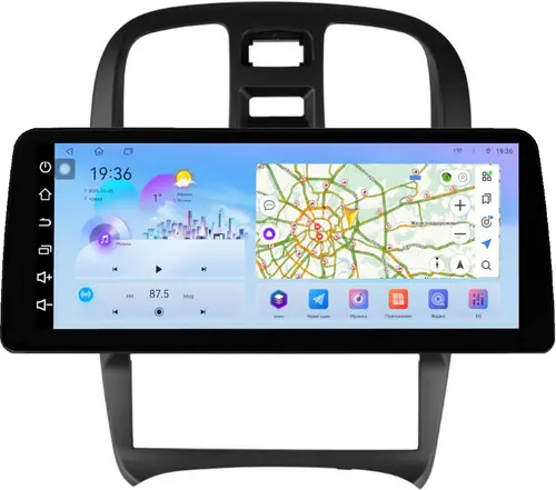 Магнитола для Hyundai Sonata 4 EF 2001-2013 - FarCar S500+TS10 монитор 12.3" 2K QLED на Android 14, Быстрая, CarPlay, 4G SIM-слот