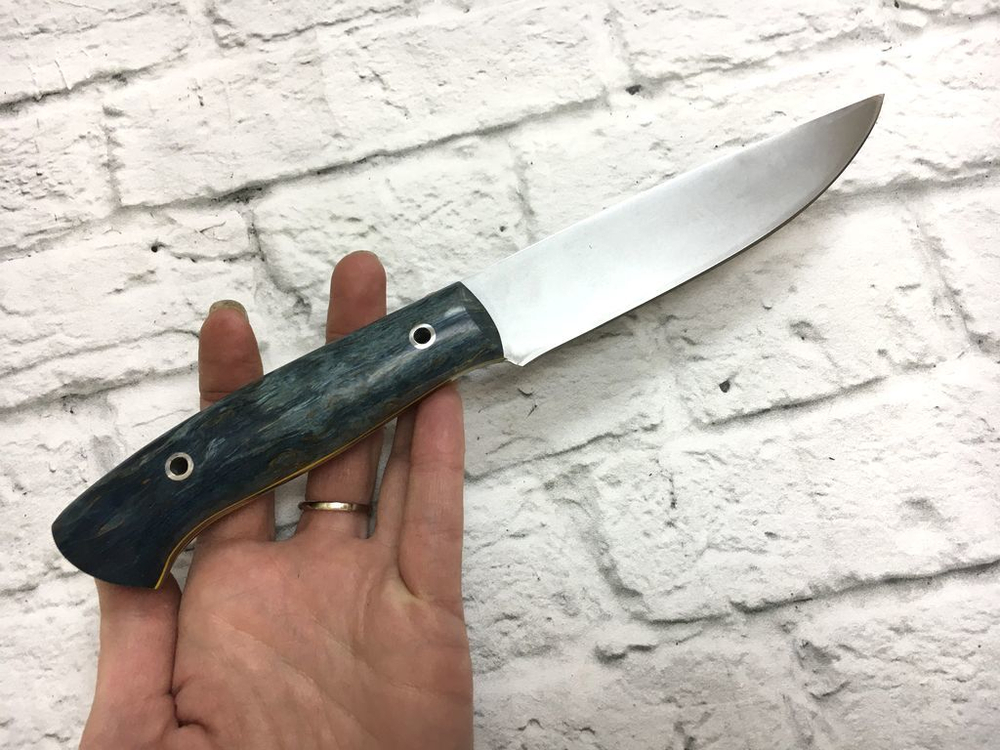 Цельнометаллический нож F4, сталь Bohler К340, карелка