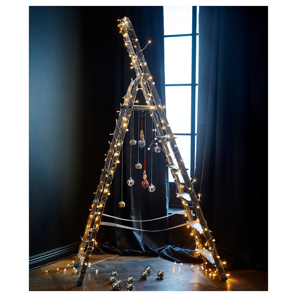 IKEA LEDFYR  (ИКЕА ЛЕДФИР)  -  Гирлянда LED, 24 лампы - для помещений серебристый