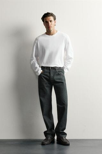 ФУТБОЛКА RELAXED-FIT С ДЛИННЫМИ РУКАВАМИ — ZARA