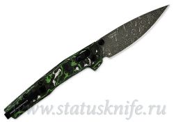 Нож Zero Tolerance Green White CF Vegas Forge Damascus 0117VFWGфотография - 2