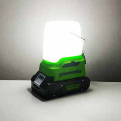 Фонарь аккум. GREENWORKS G24LA500 24В,500/300/100лм,два USB порта,без АКБ и ЗУ (3501007)