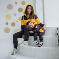 Комбинезон женский с капюшоном утепленный "Шоколад и дыня"