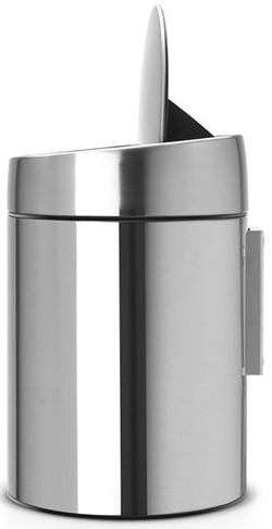 Ведро Brabantia Slide Bin 5л матовое стальное сбоку