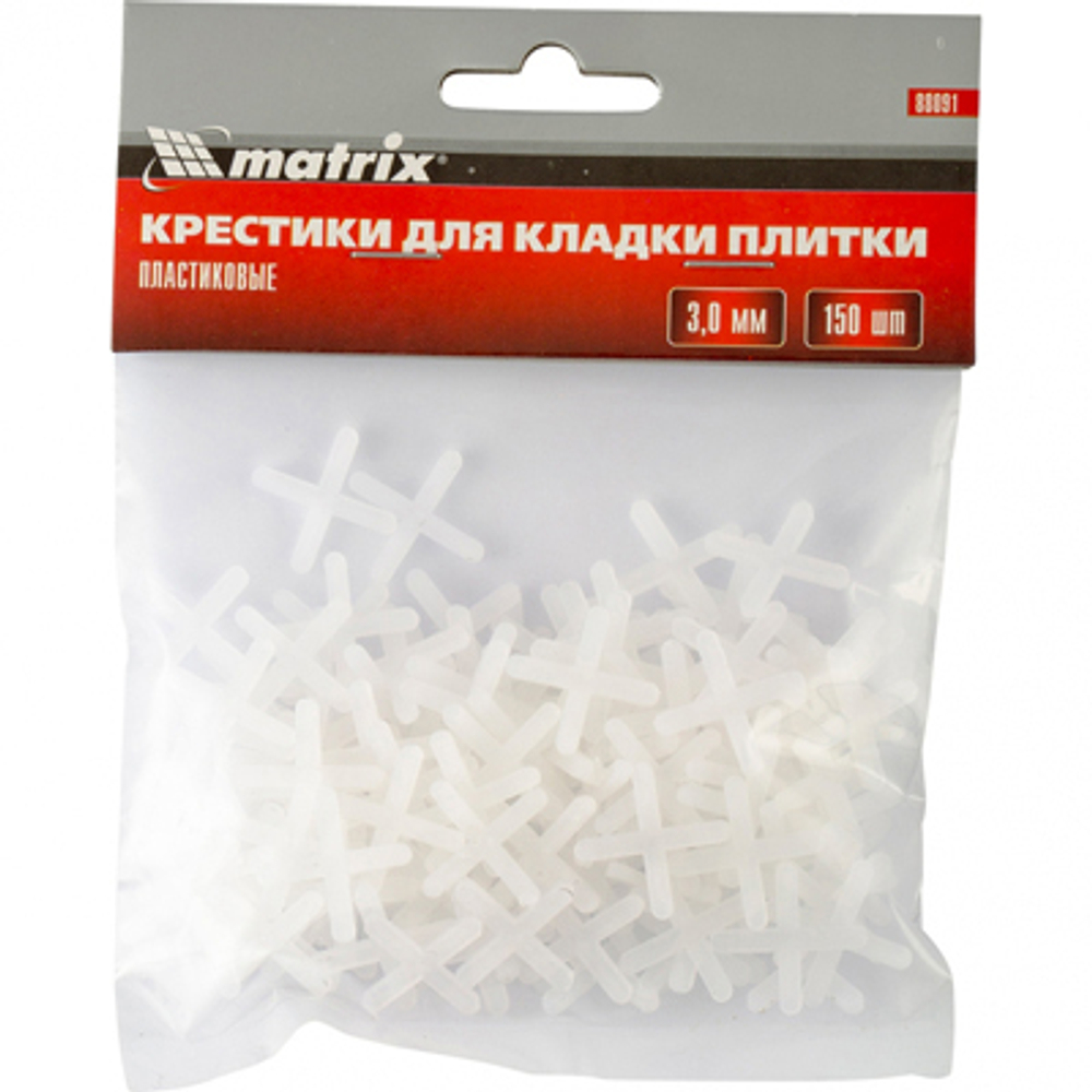 Крестики Matrix 3,0 мм для кладки плитки (88091) 150 шт