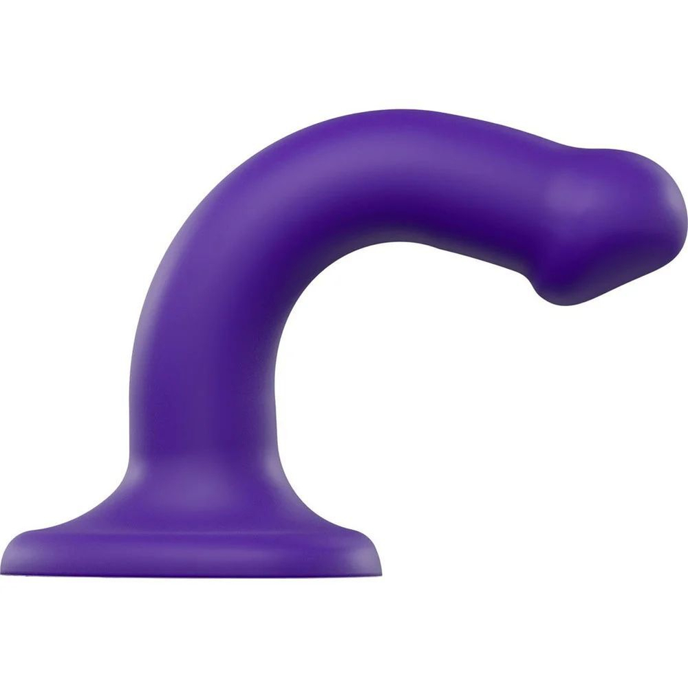 Фиолетовый фаллоимитатор-насадка Strap-On-Me Dildo Dual Density size S - 17 см. (Цвет: фиолетовый)