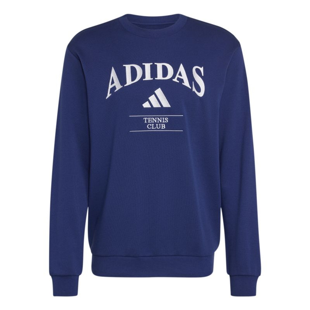 Мужская теннисная толстовка Adidas Heritage Tennis Graphic Pullover — dark blue/white