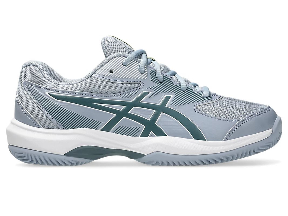 Детские теннисные кроссовки Asics Gel-Game GS Clay/OC - grey blue/ironclad