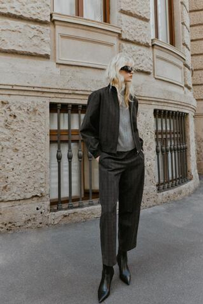 КУРТКА-БОМБЕР В КЛЕТКУ — ZARA