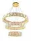 Люстра подвесная светодиодная NewRgy 6029E/200W GOLD+CLEAR, 200 Вт, золотая и прозрачная