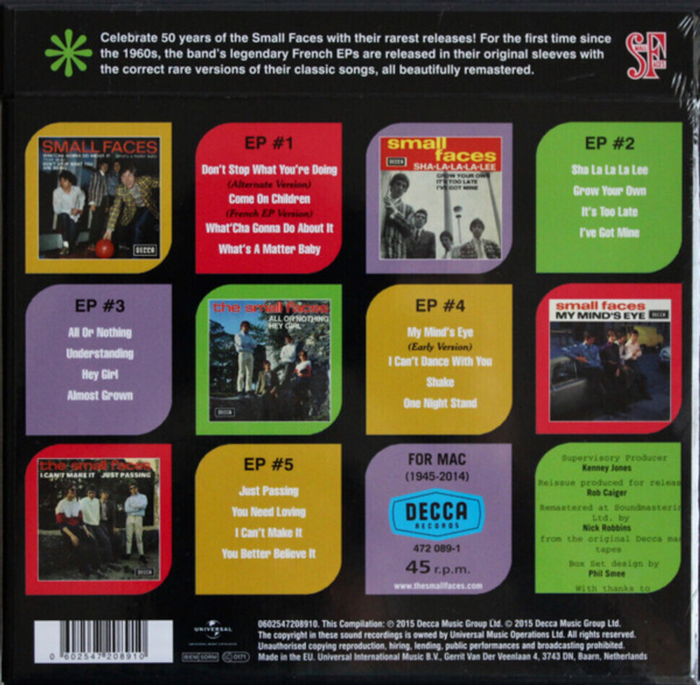 Small Faces / The French EPs (Limited Edition)(5x7"Vinyl EP)