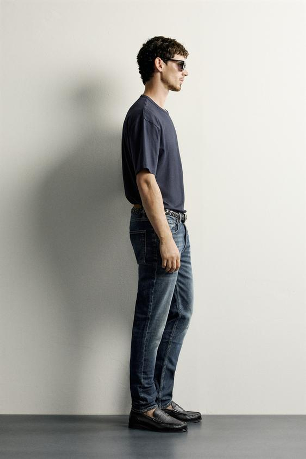 ZARA БАЗОВЫЕ ДЖИНСЫ SLIM FIT, СИНИЙ