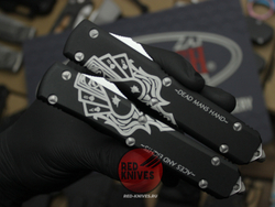 Нож Microtech Ultratech "Dead Man's Hand" T/E A+++ (Правый) Tanto - клинок апокалиптик