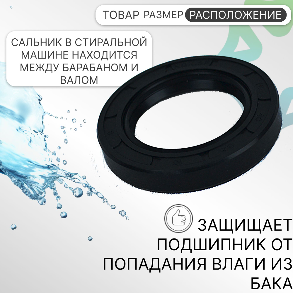 Сальник стиральной машины 40x62x10 NQK