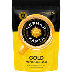 Кофе растворимый Черная Карта Gold, 150 г пакет