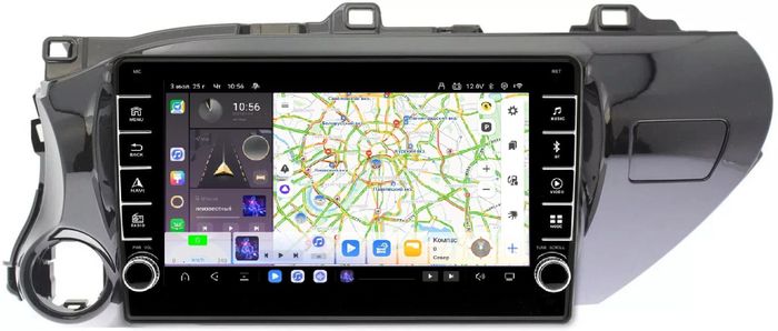 Магнитола для Toyota Hilux 8 2015-2023+ - Kuberg SF-1686 (кнопки и крутилки) Android 13, Быстрая, CarPlay, 4G SIM-слот