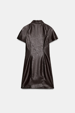 МИНИ-ПЛАТЬЕ ИЗ ИСКУССТВЕННОЙ КОЖИ С ПРЯЖКОЙ — ZARA