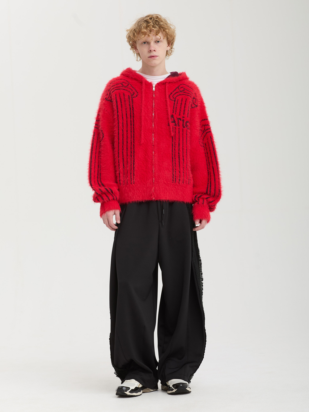 Мужская Толстовка Fluffy Column Chenille Reversible Zip Thru